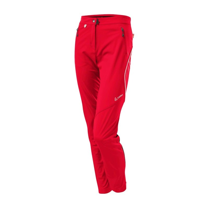 женские брюки Löffler "Elegance" WS Softshell Lght красные женские брюки Löffler "Elegance" WS Softshell Lght красные